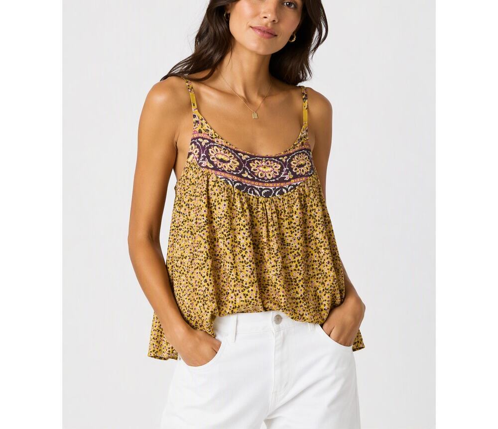 Xirena Kenley Mystic Sun Floral Cotton Silk Cami Tank Top Sz. S